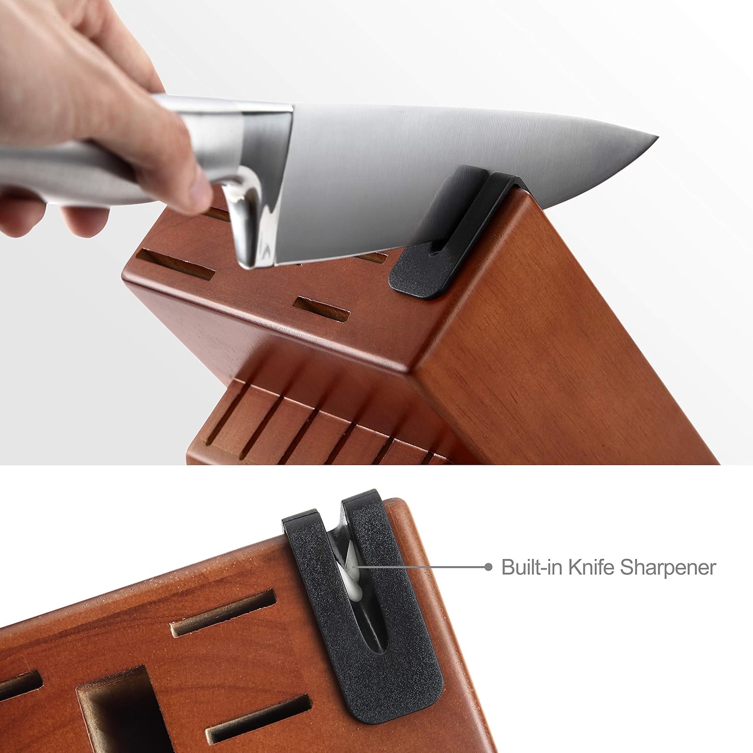 McCook premium German stainless steel knife set with built-in sharpener