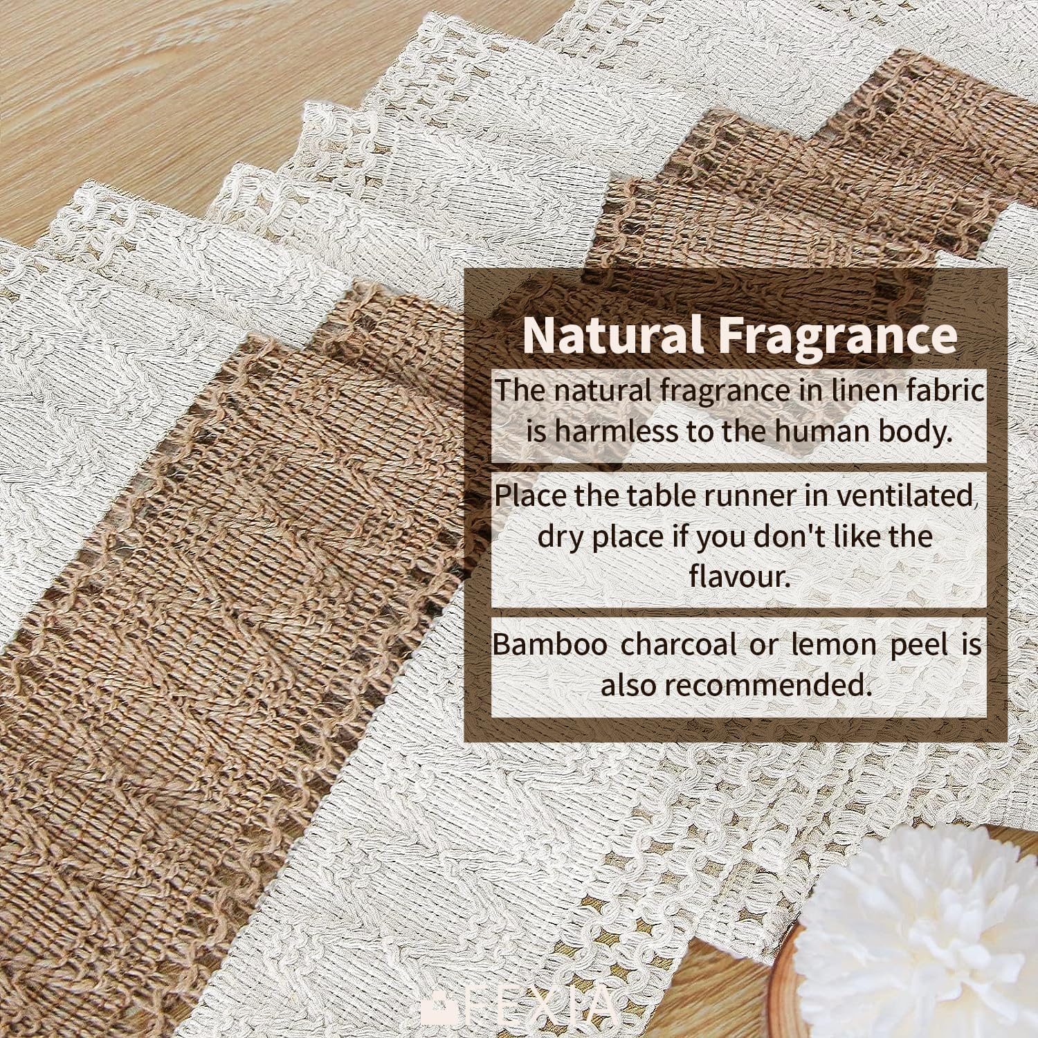 FEXIA Boho Table Runner for Rustic Christmas Decor