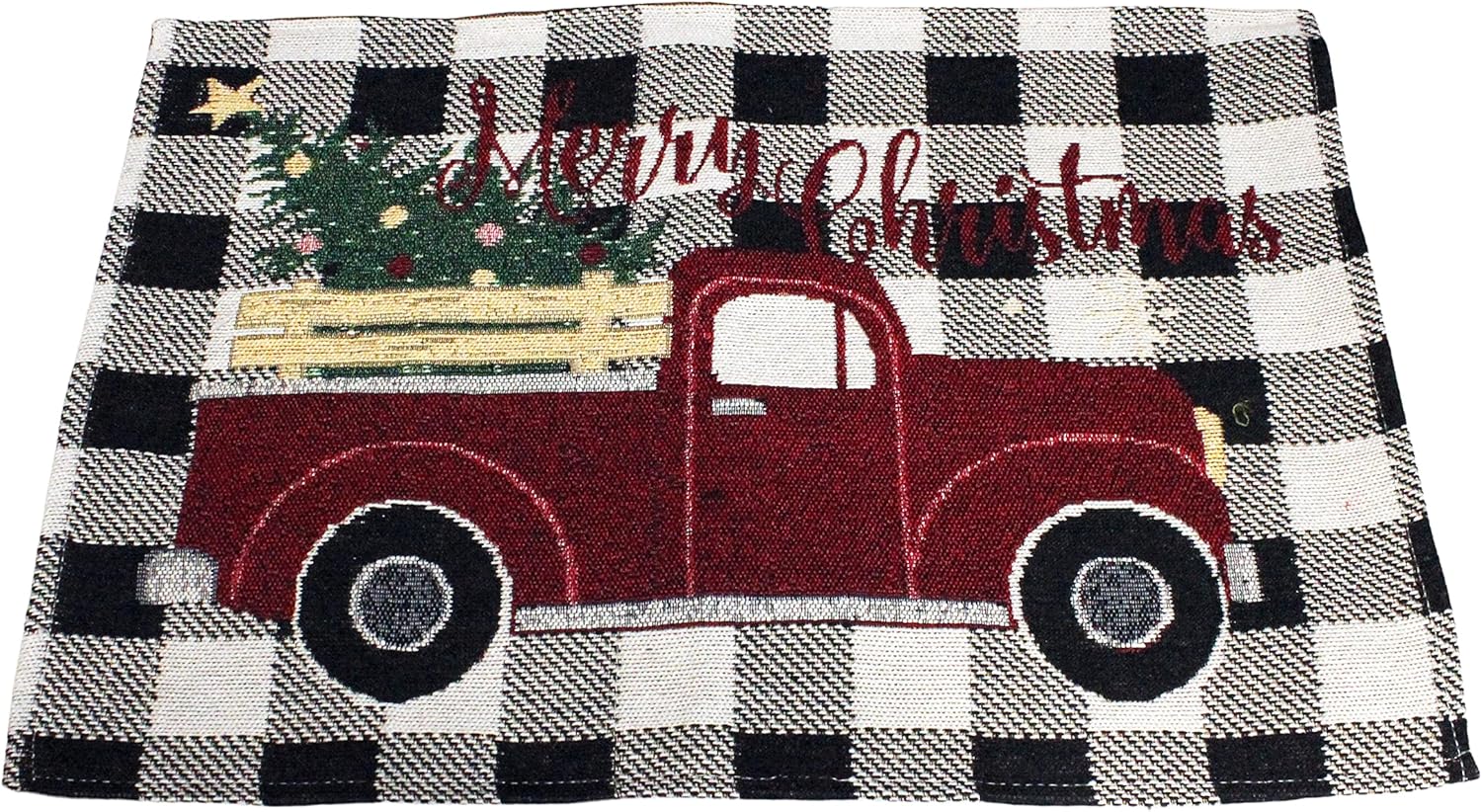 8-Piece Christmas Buffaloe Plaid Placemats Kitchen Decor Set