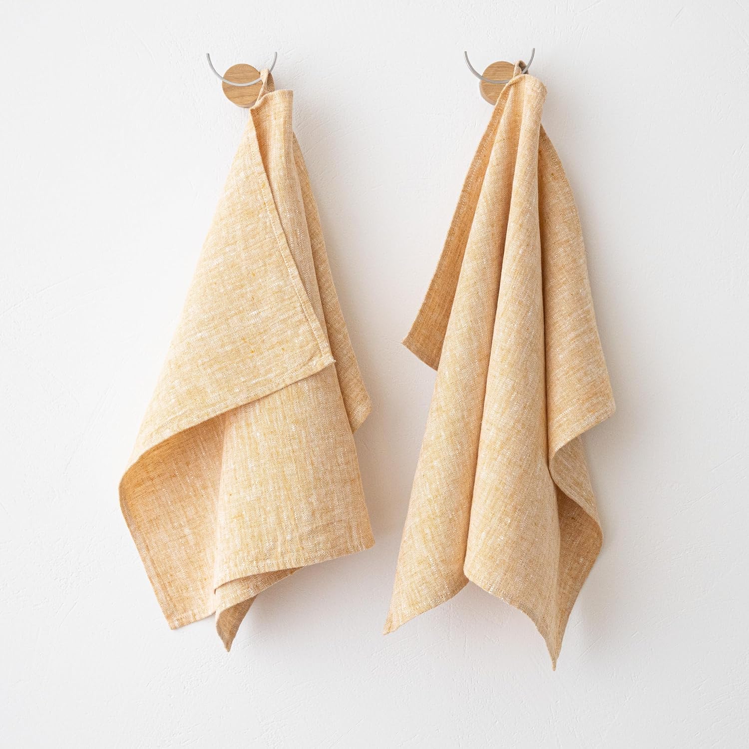 Premium 18x26 Gold Linen Tea Towels Machine Washable Made in Europe