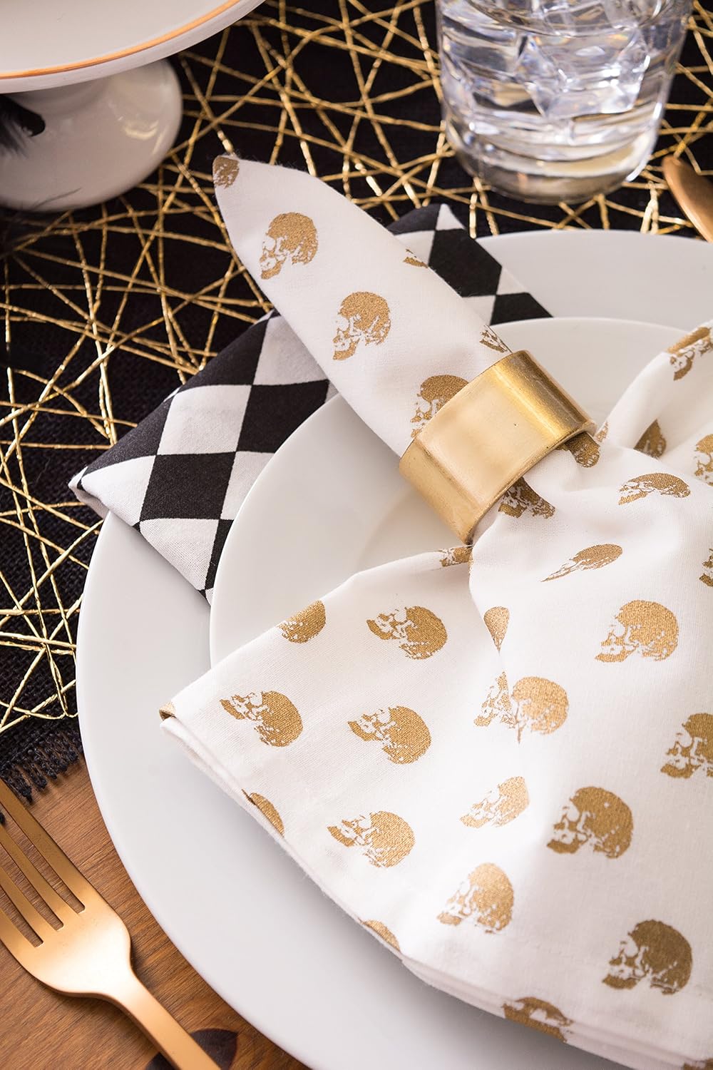 DII Basic Napkin Ring Collection Decorative Gold 6 Count
