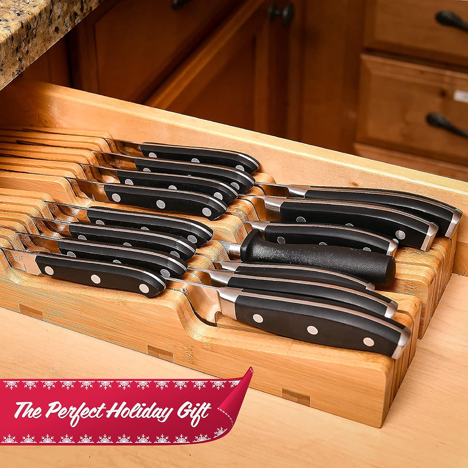 Homemaid Living 16 Knives Bamboo Knife Block
