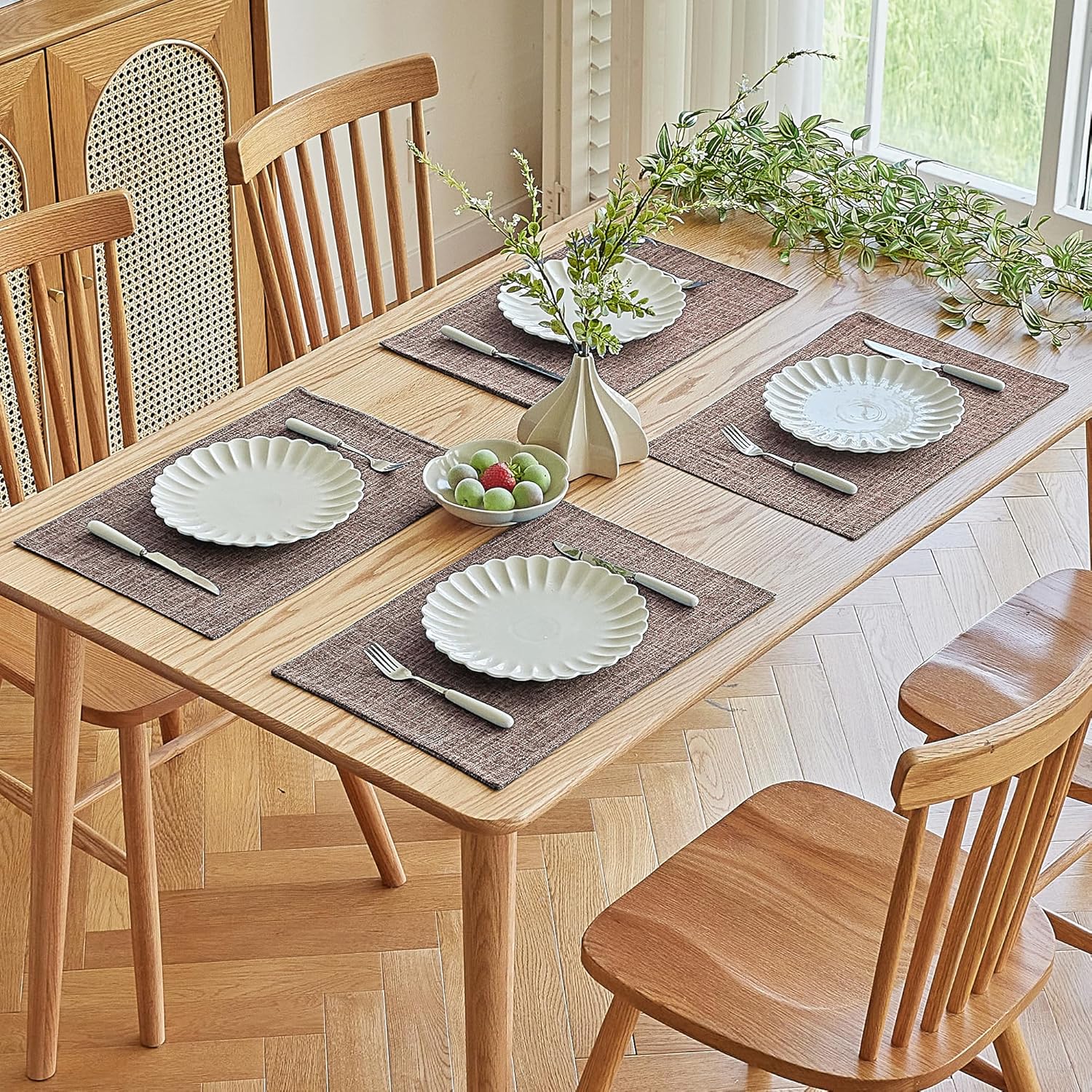 Stylish Faux Linen Placemats