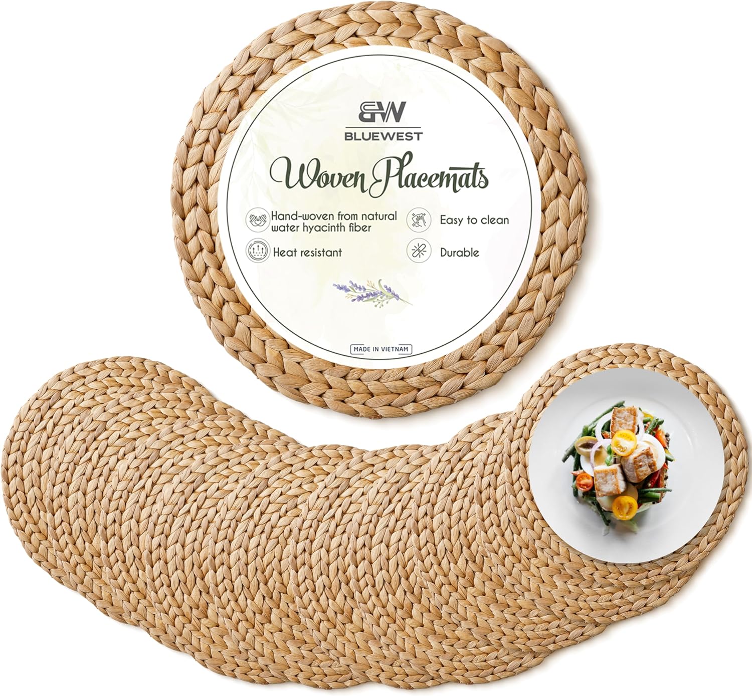Natural Boho-Styled Wicker Placemats for Your Table