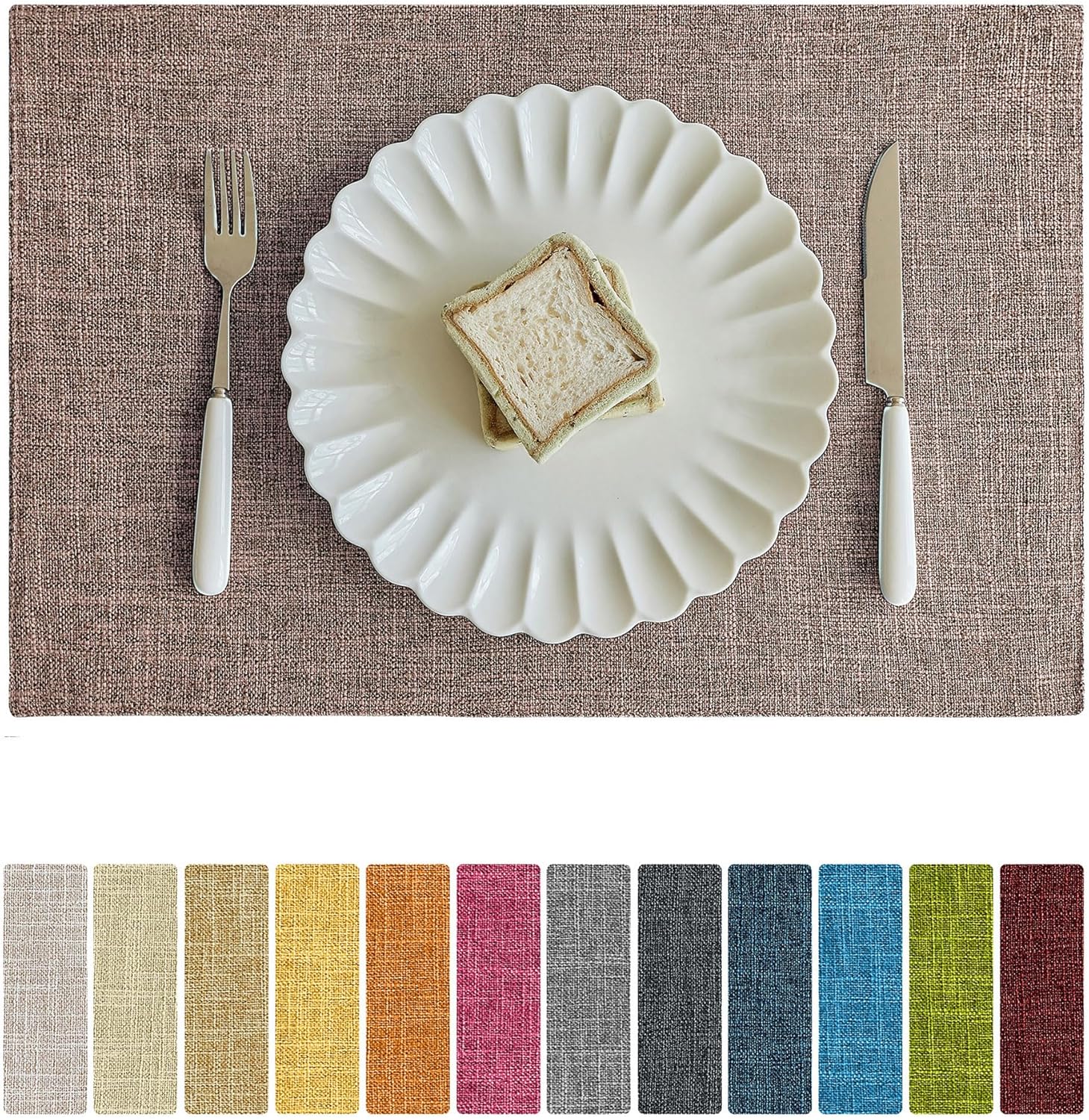 Stylish Faux Linen Placemats