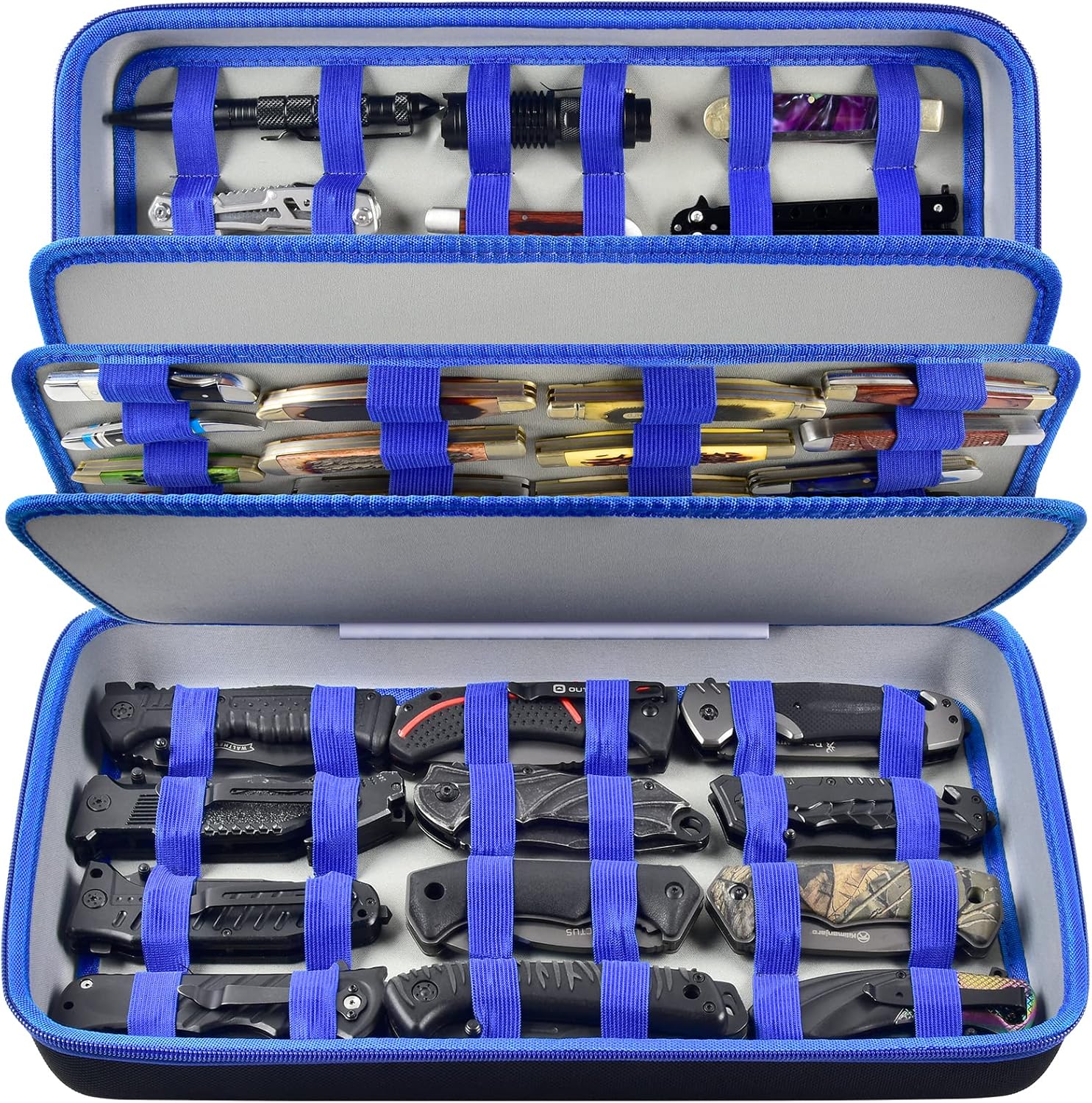 Boobowl - Folding Kinetic Knife Display Case for 66 Pocket Knives