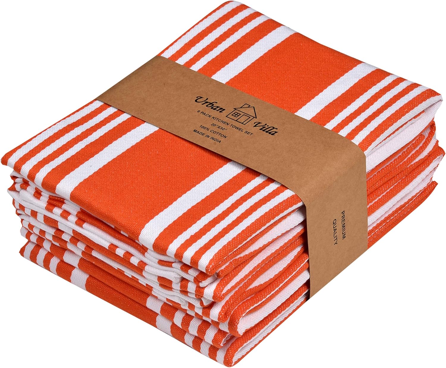 Urban Villa 100 Cotton Dish Towels Pack of 6