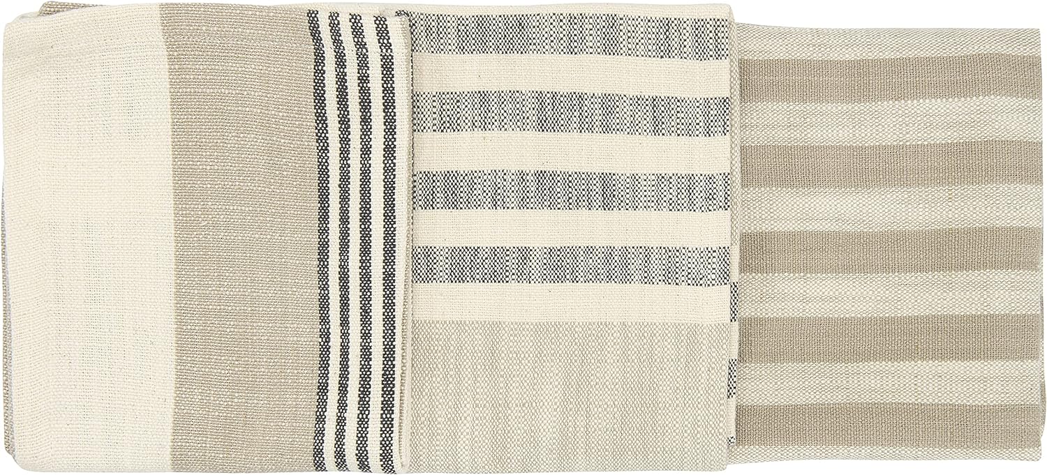 Creative Co-Op Striped Cotton Tea Towels Set