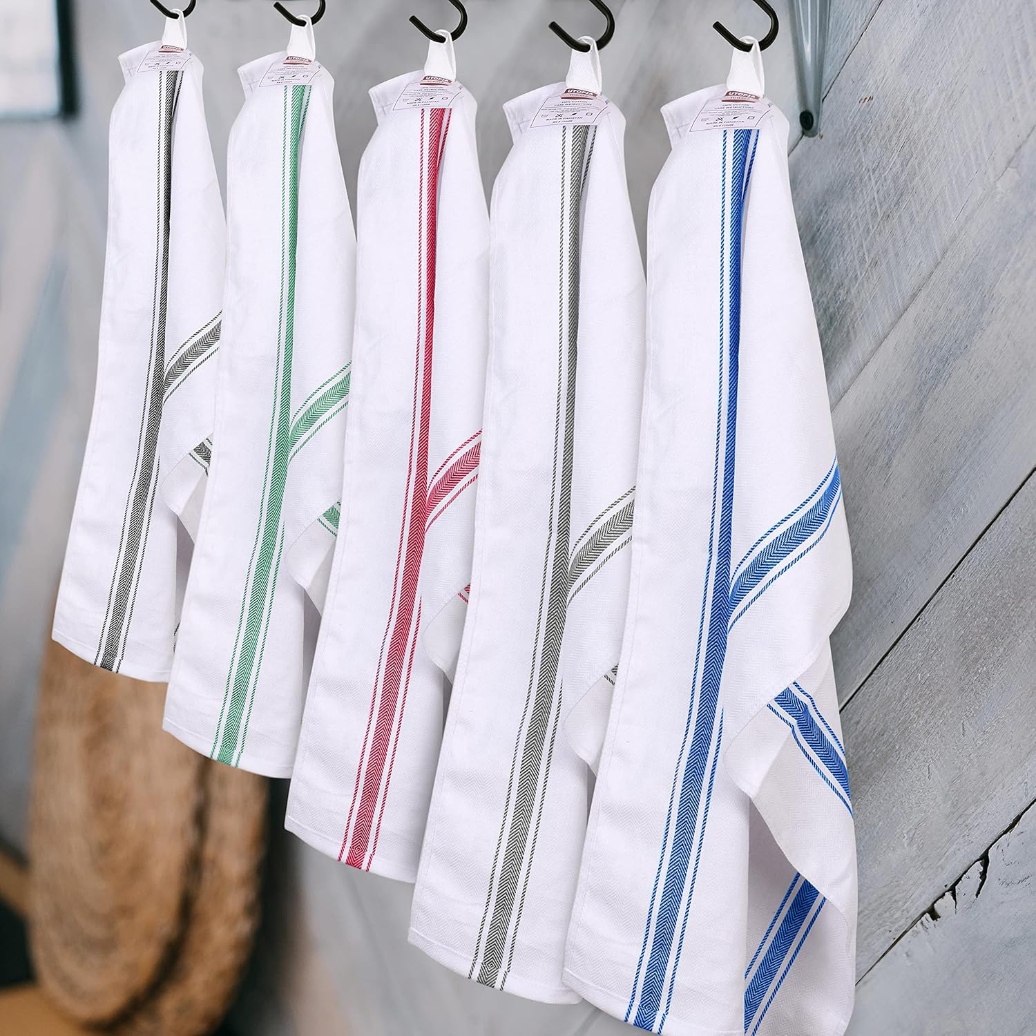 Stain-Resistant Absorbent Blue Dish Towels