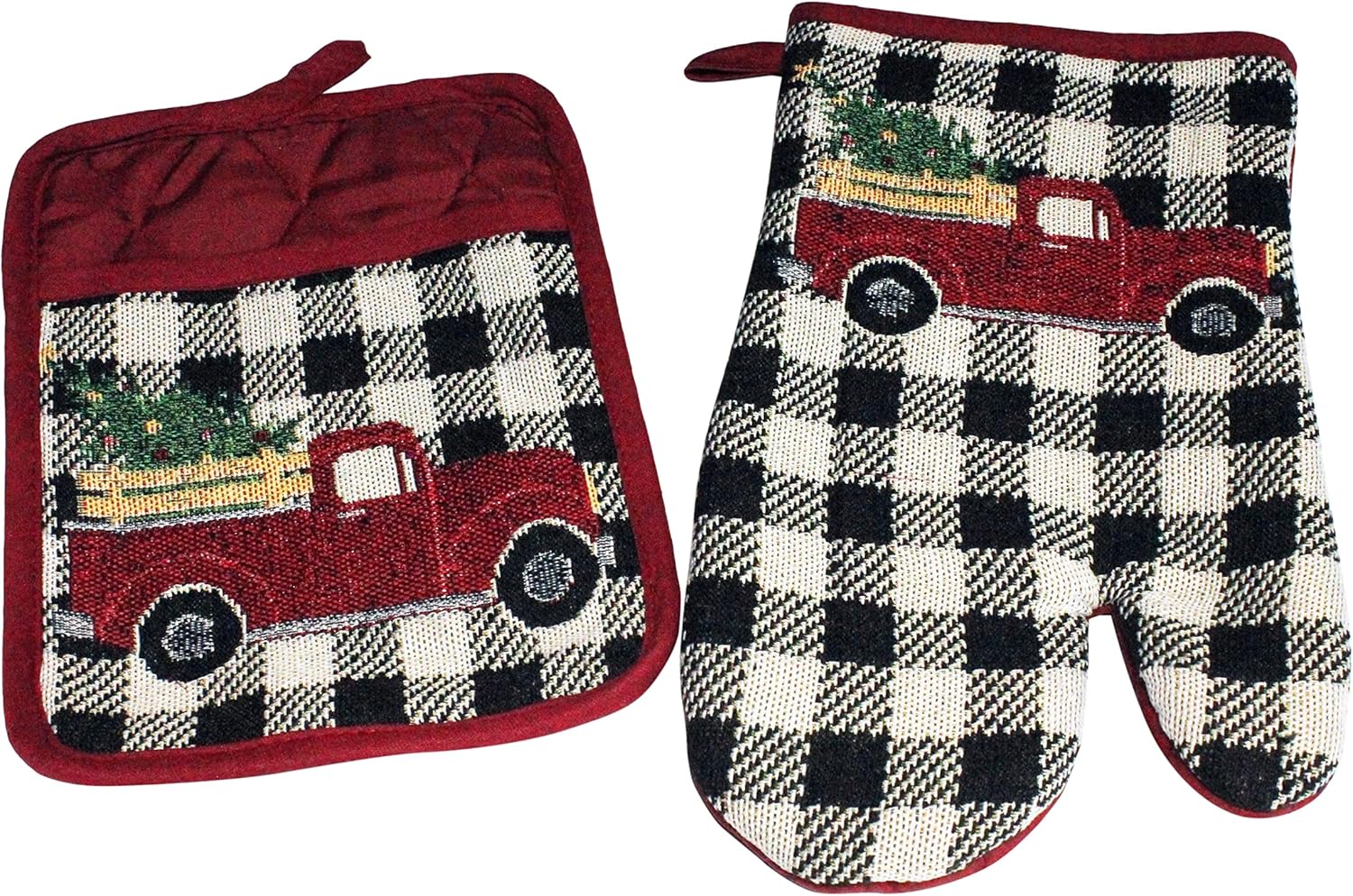 8-Piece Christmas Buffaloe Plaid Placemats Kitchen Decor Set