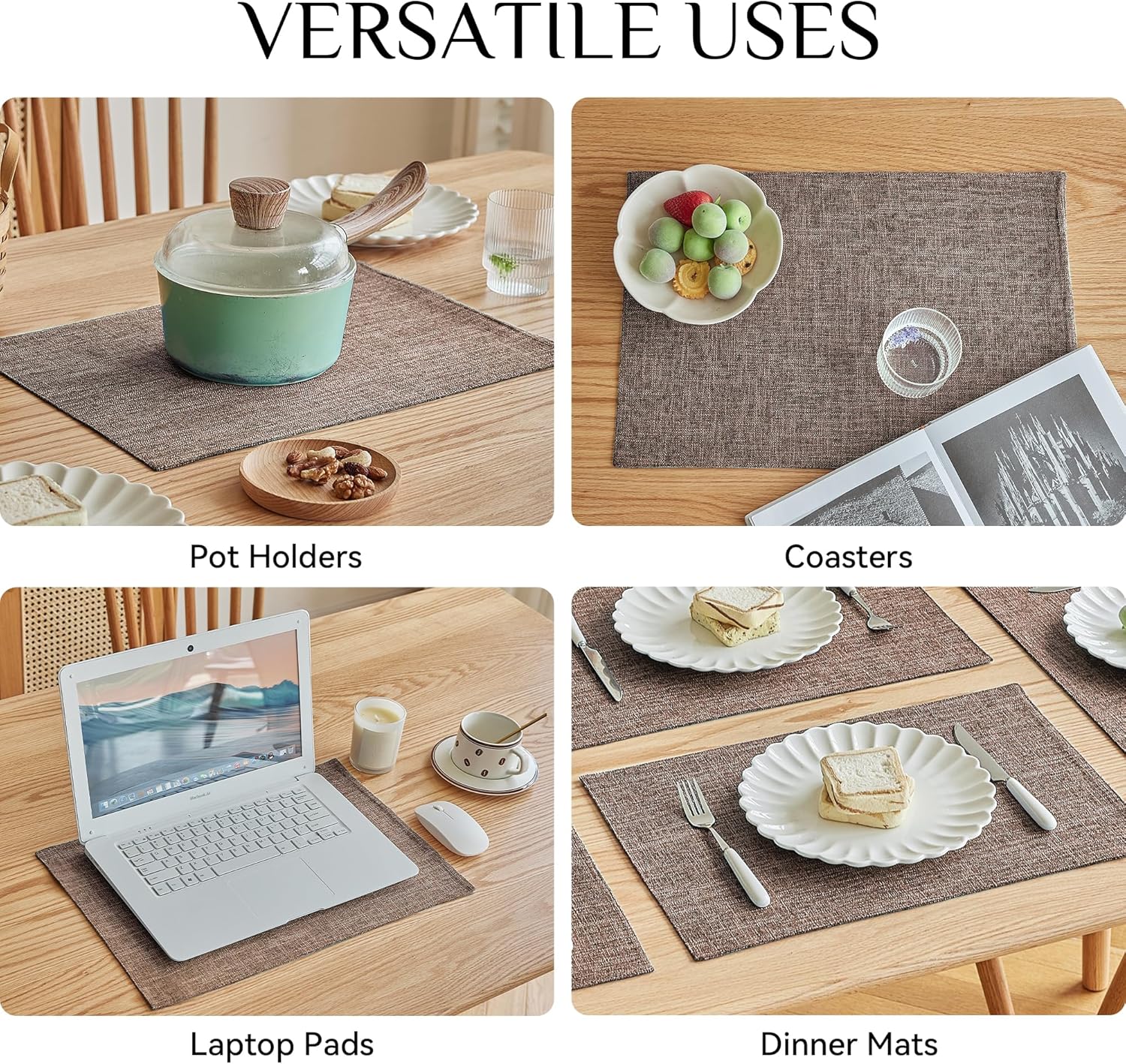 Stylish Faux Linen Placemats