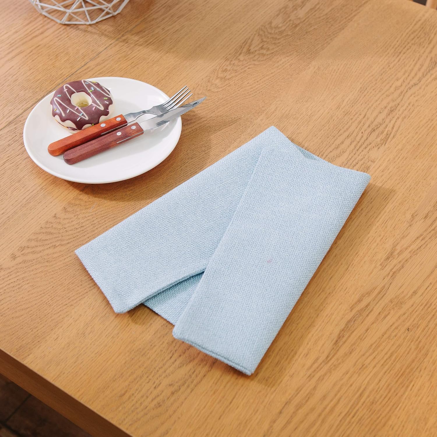 Elegant Heat-Resistant Placemats Set of 4 Soft Faux Linen