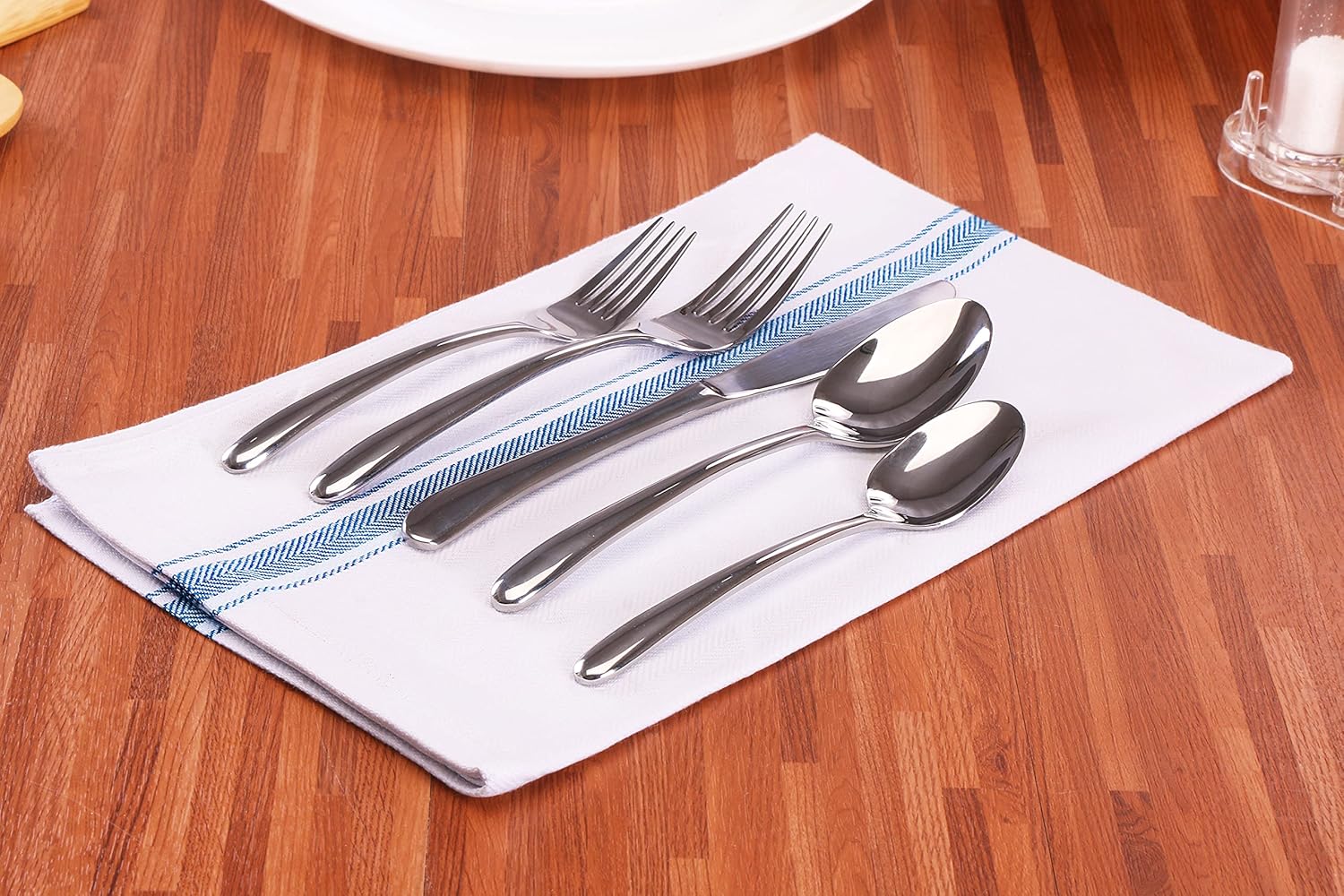Stain-Resistant Absorbent Blue Dish Towels