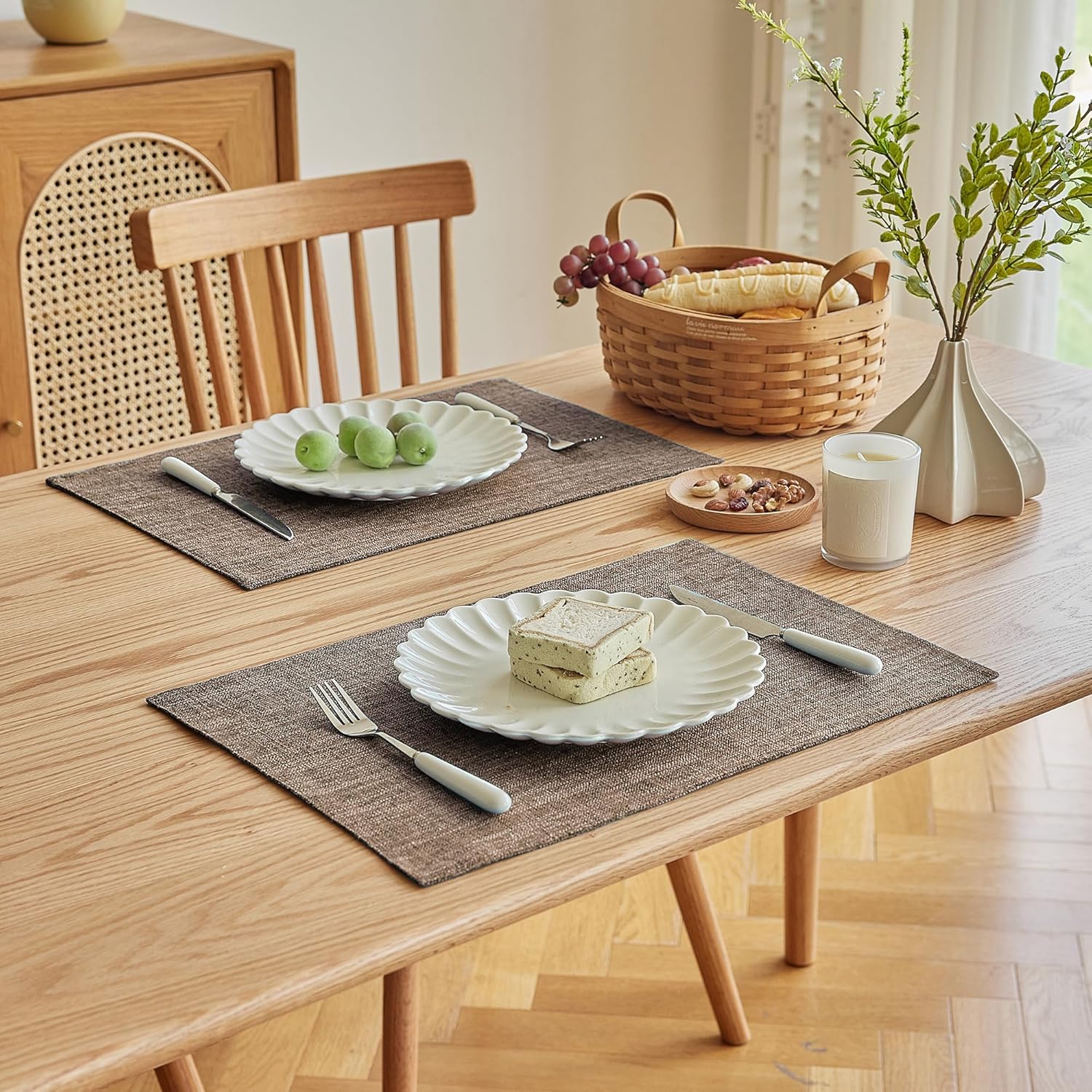 Stylish Faux Linen Placemats