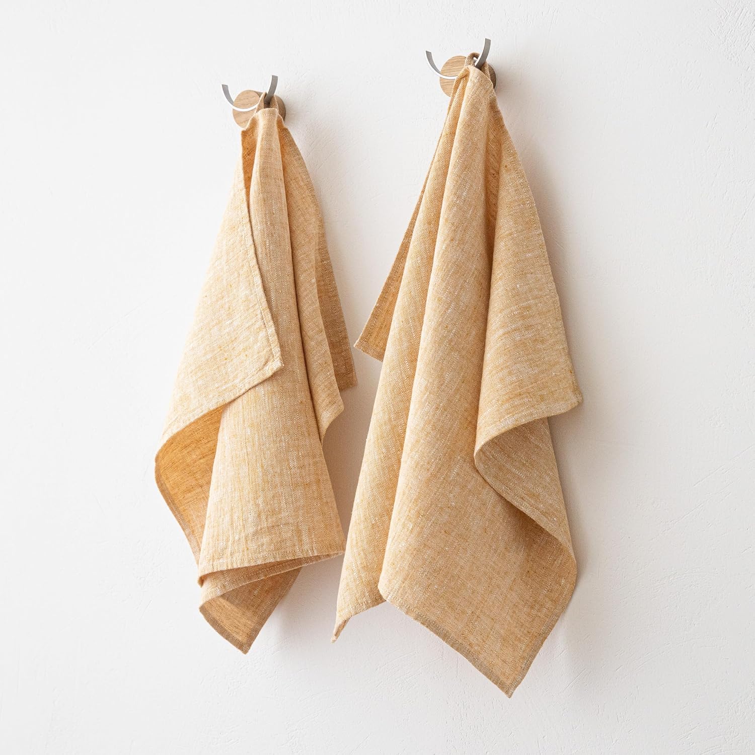 Premium 18x26 Gold Linen Tea Towels Machine Washable Made in Europe