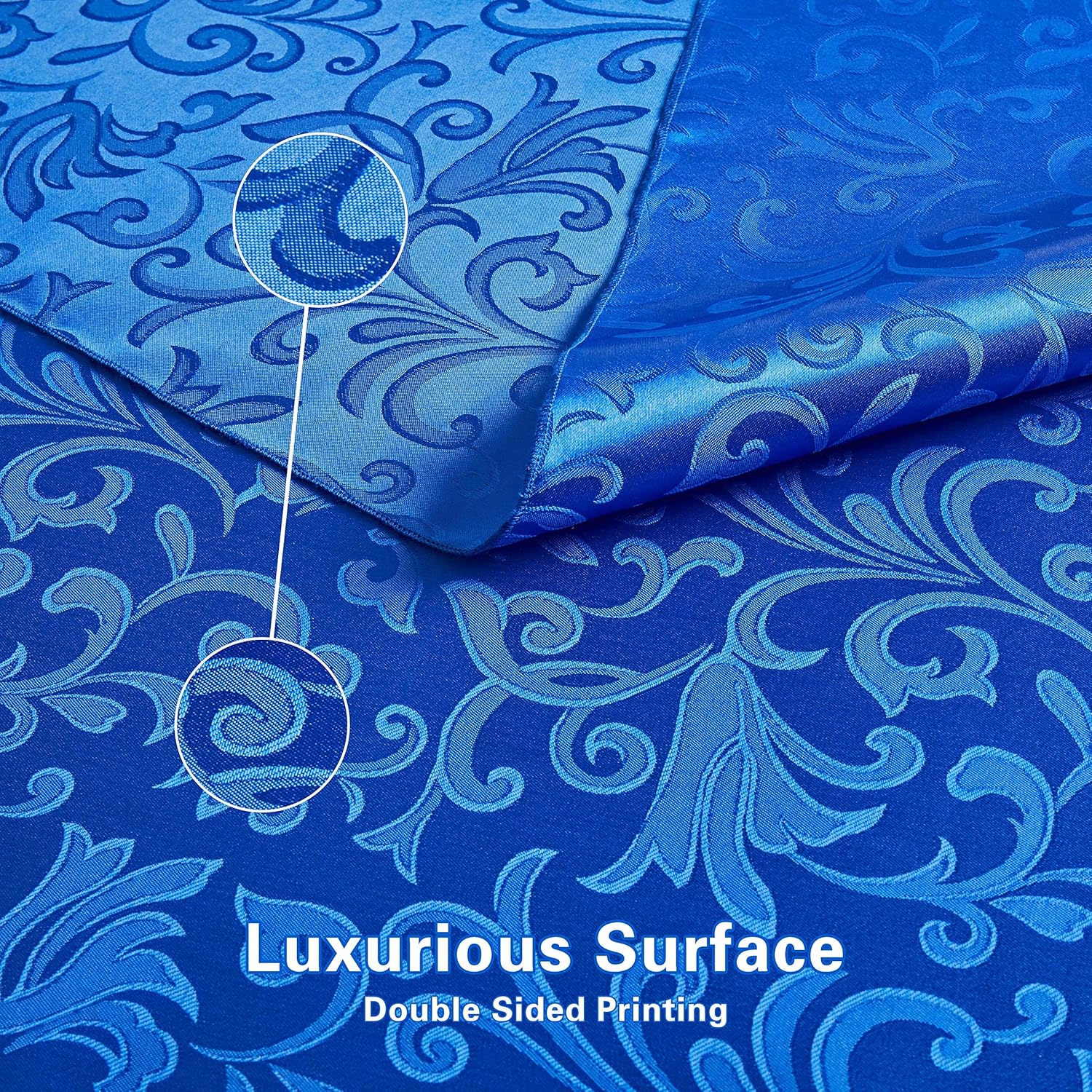 16-Piece Royal Blue Satin Napkins for Dining